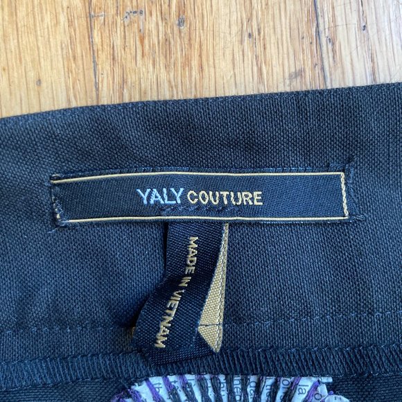 Yaly Couture Linen Embroidered A-line Skirt - EUC - Size 6 - Picture 3 of 4